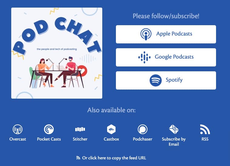 Follow the Podcast screen shot